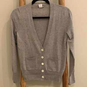 J Crew Small Gray cashmere cardigan